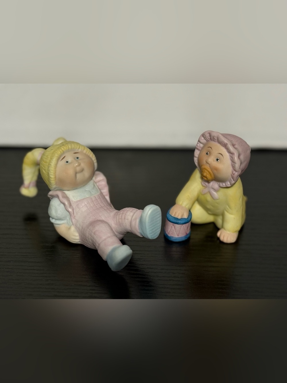 (2) VTG ‘84 Cabbage Patch Kids Figures “Little Drummer Baby” & “Yellow Pigtails”